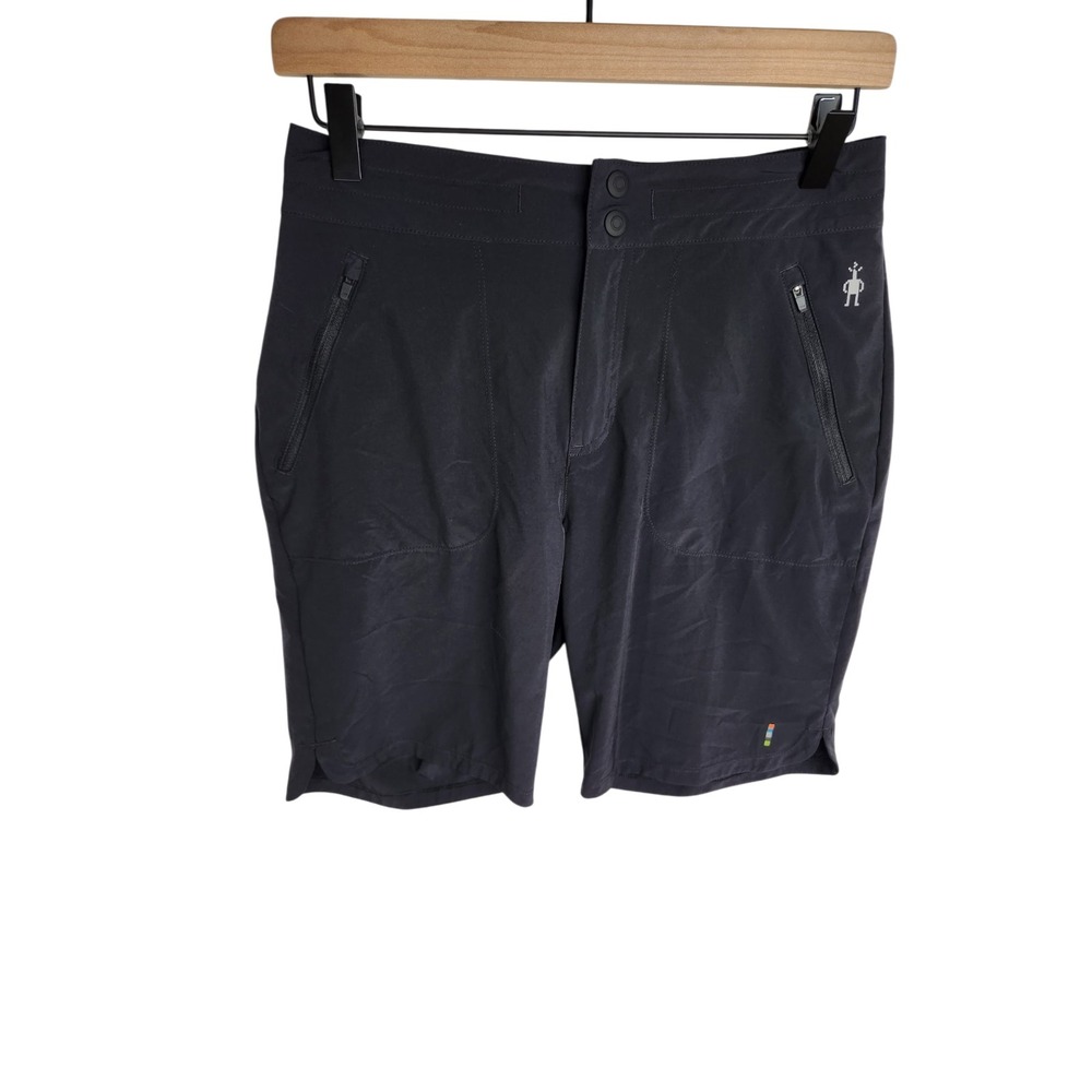 Smartwool Sport Shorts 8" Womens Small Black Merino Hiking Athletic Lightweight